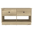 thumbnail image 2 of Xukmct Wood Storage Bench with 2 Drawers and 2 Open Shelves, Perfect for Living Room, 2 of 9
