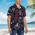 thumbnail image 2 of Lsque Thanksgiving pattern Hawaiian Shirt for Men, Unisex Summer Beach Casual Short Sleeve Button Down Shirts-Large, 2 of 9