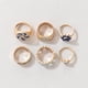 thumbnail image 5 of Guardurnaity 6 unids/set estrella amor corazón Yin Yang anillos para mujer chica Metal anillos de dedo anillos apilables joyería de moda regalo Ropa, zapatos y accesorios Miscelánea Guardurnaity AP005898-00, 5 of 6