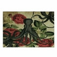 thumbnail image 1 of Octopus Cutting Board, Nostalgic Arrangement with Blossoming Roses and Marine Animal, Decorative Tempered Glass Cutting and Serving Board, Small Size, Brown Charcoal Grey, by Ambesonne, 1 of 1