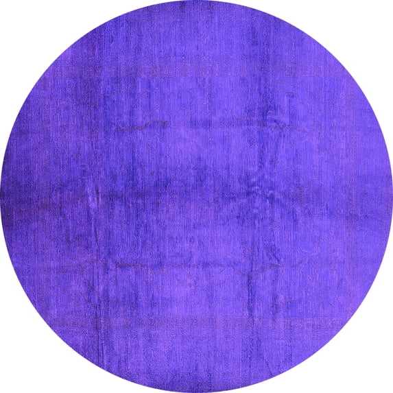 Ahgly Company Indoor Round Oriental Pink Industrial Area Rugs, 6' Round