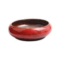 thumbnail image 5 of Dtchengua 7 Inch Ceramic Bonsai Pots with Drainage Hole, Shallow Planter for Indoor Outdoor, Round Planter, Cactus Pot, Office Decor for Plant Lovers,Red, 5 of 6