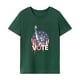 thumbnail image 1 of Camiseta de verano con cuello redondo para mujer, para senderismo, vacaciones, playa, uso diario, caminar Verde, 1 of 7
