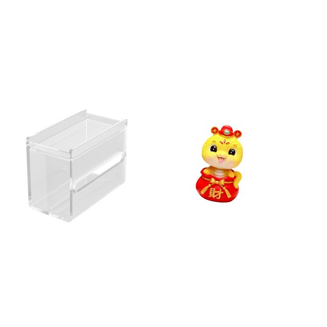 Dispensador De Papel Higiénico Moderno De Acrílico Y Adorno De Serpiente Para El Año Nuevo Chino, Ideal Para Almacenamiento En Pared Y Manualidades Feng Shui En La Sala De Estar U Oficina.