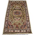 thumbnail image 1 of Exclusive Ivory Medallion Flowers Oriental Area Rug Hand Knotted Wool Silk Carpet (5 x 3)', 1 of 8
