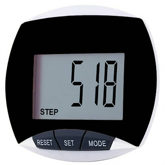 GJX Pedometer for Walking,Correct Step Count,Waist Clip with Distance & Calorie Tracking,Black