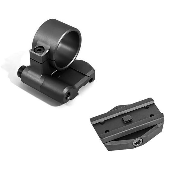 T2 Low Mount & Low Magnifier Rings Mount Combo,Side Flip Red Dot Magnifier Scope Mount Base Adapter,0.9" Optic Centerline Hieght 30mm Rings Tube,90-180 Degrees Rotate,Fits For 20mm Rail,CNC Aluminium