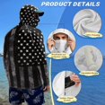 thumbnail image 5 of Bulopur Men’s Fishing Sun Hoodie with Face Cover, UV Protection Long Sleeve Shirt with Patriotic Camo Print, Quick Dry Breathable Top for Boating and Travel, 5 of 8