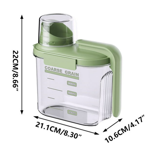 Contenedor de plástico hermético para almacenar granos, recipiente transparente para alimentos secos, organizador sellado a prueba de insectos, caja de cocina para conservar frescos arroz, frijoles y