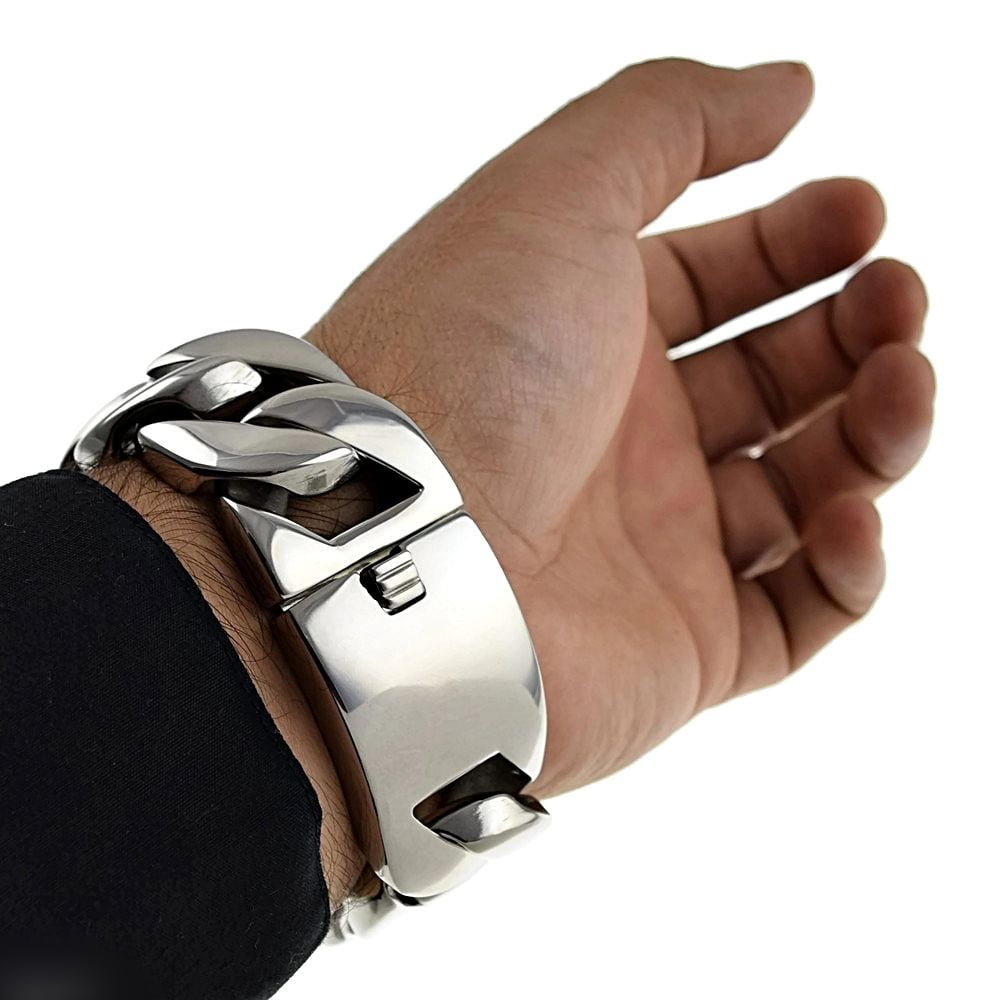 Braccio SS3090 - BR Men's heavy bracelet in Stainless Steel 8.5