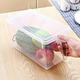 thumbnail image 4 of Plastic Storage Containers Square Storage Organizer Stackable Refrigerator Organizer Handle Kitchen Containers With Lids For Vegetables Meat Egg/ Fresh-Keeping Box B, 4 of 6
