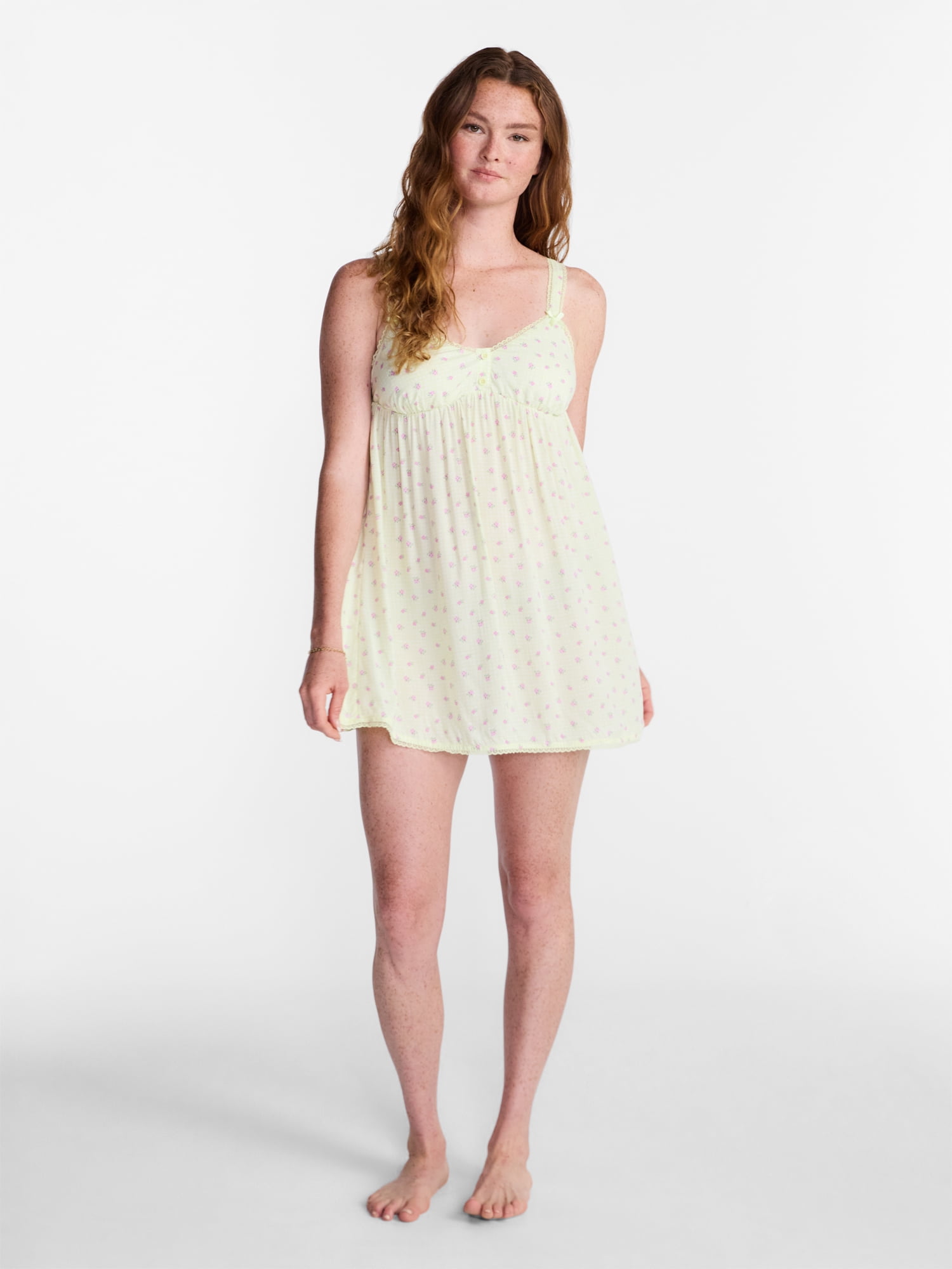 No Boundaries Woven Sleep Dress, Women's XXS-XXL