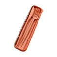 thumbnail image 1 of ZJDOAK - Juego de cubiertos portátiles de plástico con pajita, cuchillo, tenedor y cuchara, utensilios de viaje reutilizables con estuche, ecológicos, sin BPA, para niños, adultos, picnic y camping., 1 of 7