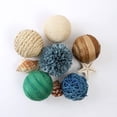 thumbnail image 3 of 6 Pcs 3.5in Summer Spherical Decorative Balls - Blue & Green Rattan Balls with Twine for Vase & Bowl Fillers, 3 of 14