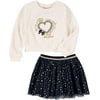 Juicy Couture Girls 4-6X 2-Piece Sweater Tutu Skirt Set(Cream 5)