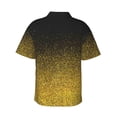 thumbnail image 3 of Bixox Men's Hawaiian Shirts Men's Gold Glitter Gradient Print Short-Sleeve Shirt-X-Large, 3 of 8