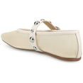 thumbnail image 6 of Journee Womens Naveah Studded Pointed Toe Casual Comfort Ballet Flats, 6 of 9