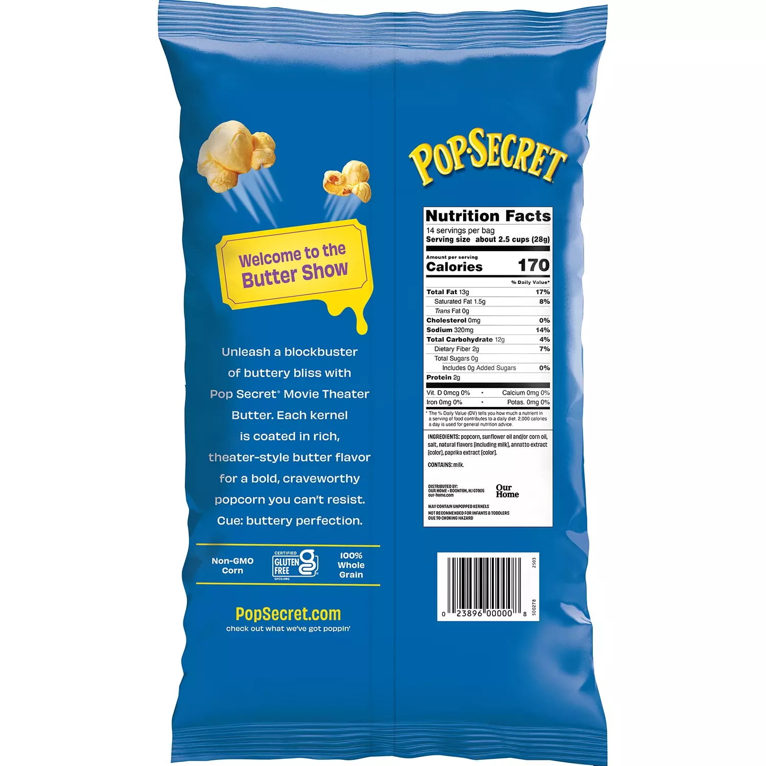 Pop Secret Movie Theater Butter Popcorn, 14 Ounce