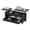 Black (variant), variant on Modern Farmhouse Dual Lift Top Coffee Table with Split Adjustable Height - Hidden Storage, 2 Drawers - Wooden Center Table for Living Room, Walnut Antique (Relief 91109-81)