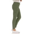 thumbnail image 3 of Saint Scrubs Women's Straight Leg Pants – 7 Pockets, Moisture-Wicking, Anti-Wrinkle, Tapered Fit Uniform Bottoms, Olive 2X, 3 of 4