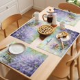 thumbnail image 5 of Purple Lavender Placemats Set of 6 Spring Leaves Bike Farm Country Garden Place Mats Indoor Wipeable Table Mats Washable Cloth Dining Table Placemats for Kitchen Holiday Party Home Decor 13x19 Inch, 5 of 9