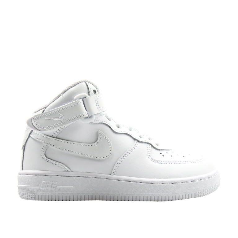 Nike Air Force 1 Mid (PS) Preschool Kids Shoes Leather Uptowns White  314196-113