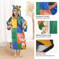 thumbnail image 3 of FORMRS Wearable Blanket Hoodie with Sleeves for Kids Cozy Flannel Sweatshirt, Abstract Plants, 3 of 7
