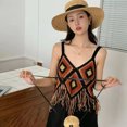 thumbnail image 2 of French Style Cropped Tops Crochet Sleeveless Casual Boho Camisole for Women Girl, 2 of 13