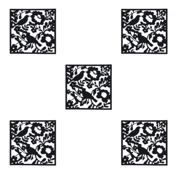 Naiovety Panel de pantallas divisorias para habitación de Bar, hogar, Hotel, multifuncional, decorativo y ligero, gráfico de pájaro negro, 4 Type2 NO2