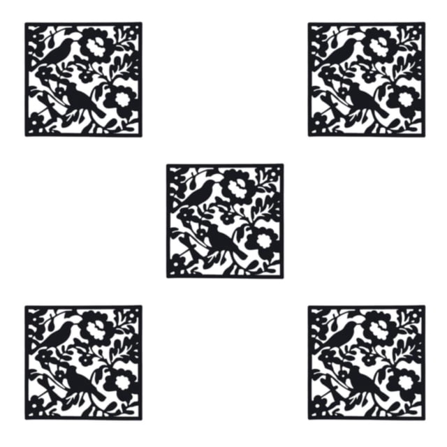 Youkk 4piece Hanging Divider Screens Modern For Room Separation Lightweight And Durable Easy To Assemble Multi-functional Black Bird Chart 5Set