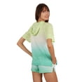 thumbnail image 6 of MeMoi Women's Dip Dye Ultra Soft Yummy Terry Lounge Shorts - Womens - Female, XL, Aqua, 6 of 6