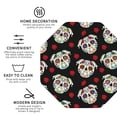 thumbnail image 4 of Pofeuu PUG Print Leather Coasters Set of 6, Round Cups Mugs Mat Pad for Home Kitchen Heat Resistant Drink Coasters,Octagon, 4 of 7