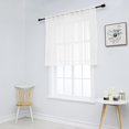 thumbnail image 3 of 1 Panel Kitchen Tiers Half Window Sheer Curtains Window Rod Pocket Voile Drapes for Cafe 52x36.2inch, 3 of 4