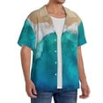 thumbnail image 2 of Pofeuu Beach Print Mens Casual Short Sleeve Shirts Beach Summer Spread Collar Pocket Tops Men's Casual Short-sleeved Shirt-XX-Large, 2 of 5