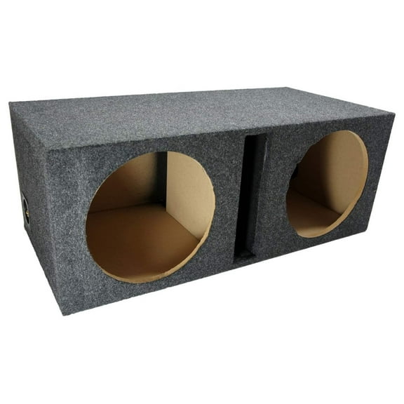 Dual 12" Sub Box Ported Vented Subwoofer Enclosure MDF Car Audio Stereo System