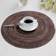 thumbnail image 5 of npkgvia kitchen gadgetsClearance,Round Circle Placemats Table Place Mats Kitchen Dinner Table Heat Pads 35cm CO,Brown, 5 of 5