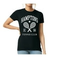 thumbnail image 2 of Wild Bobby Hamptons Tennis Club Est 1986 Sports Womens Graphic T-Shirt, Black, Small, 2 of 6