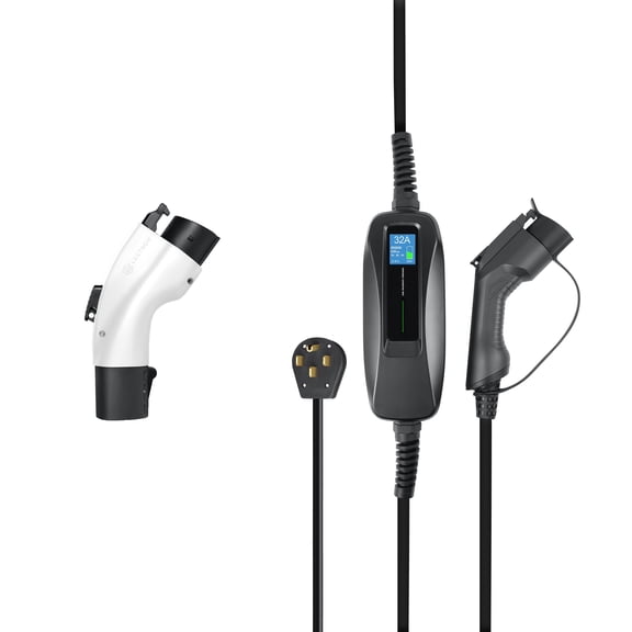 Lectron Bundle - NEMA 14-50 Level 2 EV Charger - 240V 32 Amp with 15ft Extension Cord for J1772 EVs & Tesla to J1772 Charging Adapter