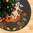 thumbnail image 5 of Coolnut Thanksgiving Tree Skirt Pumpkin Xmas Tree Skirt, Floor Door Round Mat Decorations for Holiday Party Home Christmas Day Ornaments,35.4", 5 of 6