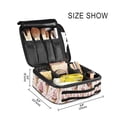 thumbnail image 3 of FORMRS Travel Makeup Bag Large Capacity Train Case Cosmetic Organizer with Adjustable Dividers, Pink Ice Cream Pattern, 3 of 8