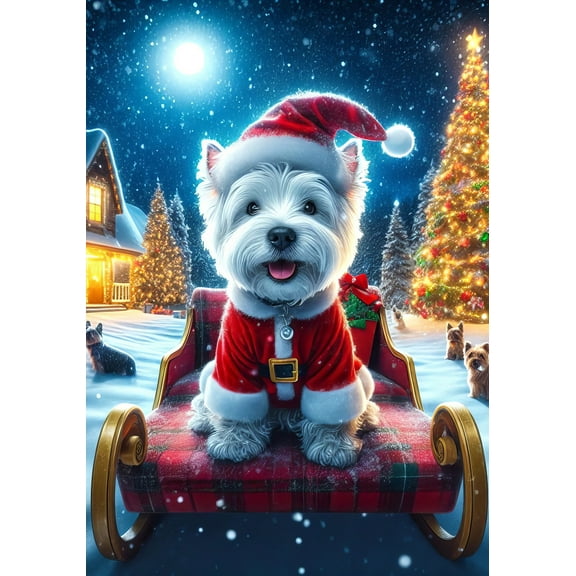 Westie - Best of Breed DCR Christmas Garden Flag 12" x 17"