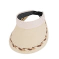 thumbnail image 4 of Women’s Straw Sun Visor Woven Stripe With Headband Wide Brim Sun Protection Travel Hat, 4 of 5