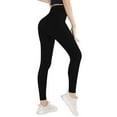 thumbnail image 5 of Lovskoo Leggings for Women Quick Drying Solid Color Summer High Waist and Tight Fitness Pocket Yoga Pants Black, 5 of 7