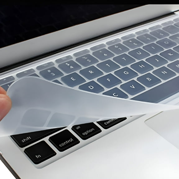 GJX 2Pcs Universal Keyboard Cover for 13"-14" Laptop Notebook, Ultra Thin Silicone Waterproof Keyboard Protector Skin -Clear