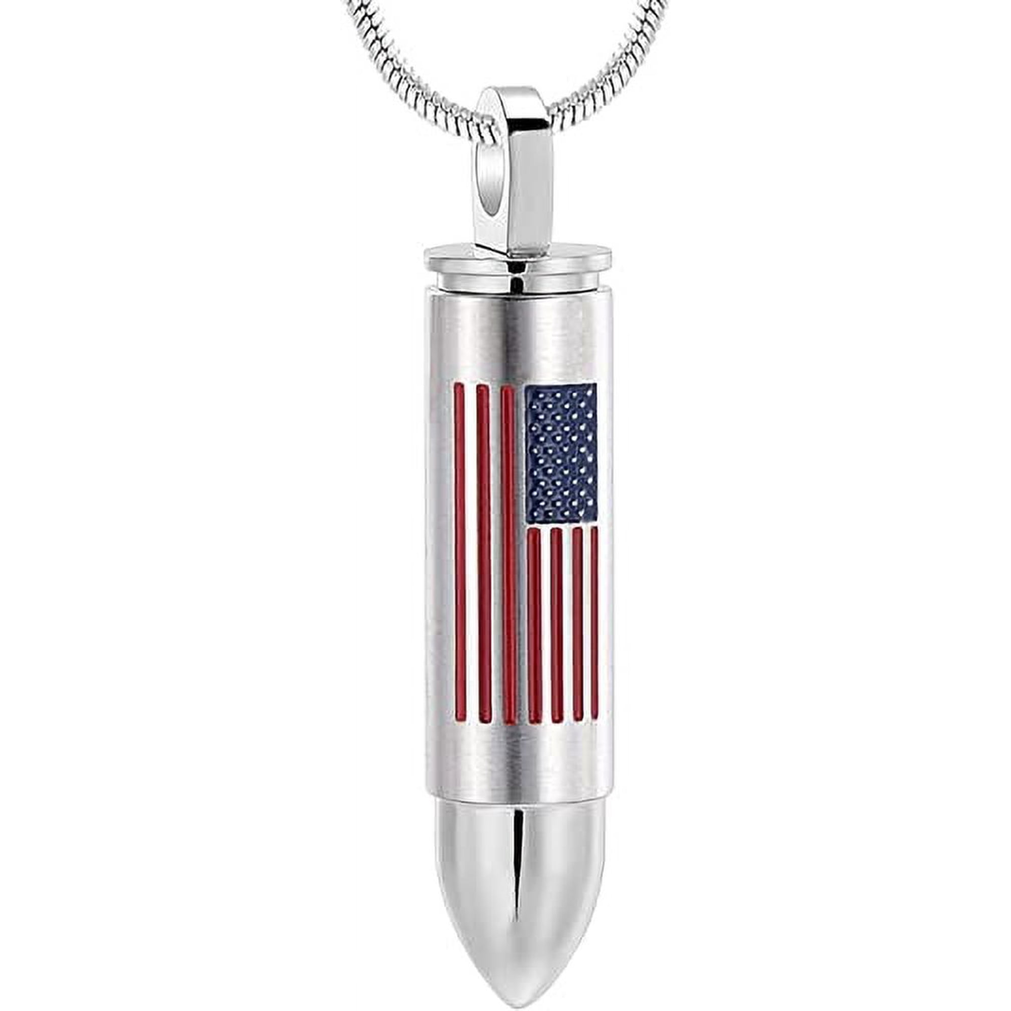 Hearbeingt Cremation Jewelry Urn Necklace for Ashes for Women Men Cylinder Keepsake Urn for Human Ashes Memorial Locket Pendant Ash Holder
