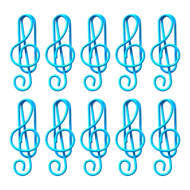 Fiudx Clips de Notas Musicales, Diseño Metálico Colorido, Forma Creativa y Divertida, Accesorio de Oficina, Juego de Clips Multicolores, Regalo Ideal para Amantes de La Música, Paquete de 10, Tamaño