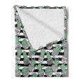 thumbnail image 2 of Agave Soft Flannel Fleece Throw Blanket, Cacti Plants in Pots Endemic Flora Motifs on Sketchy Striped Backdrop, Cozy Plush for Indoor and Outdoor Use, 50" x 60", Pale Grey Almond Green, by Ambesonne, 2 of 5
