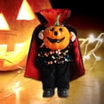thumbnail image 3 of Divertida estatua decorativa de tela con forma de calabaza sin cabeza para Halloween Negro, 3 of 9