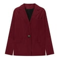 thumbnail image 4 of IMENGL Daily casual solid color corduroy suit jacket long sleeve Autumn Winter, Red L, Size M-3XL, 4 of 4