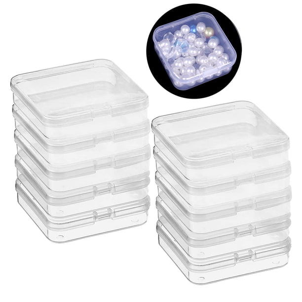 Yuarrent Caja de almacenamiento Cuentas Joyas Contenedores Artículos pequeños Tapas con bisagras de plástico Contenedores de almacenamiento Almacenamiento y organización del hogar No.02 Yuarrent HA001317-02